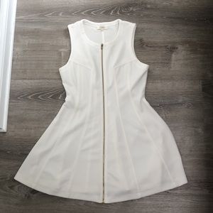 White zip up dress, size M/L